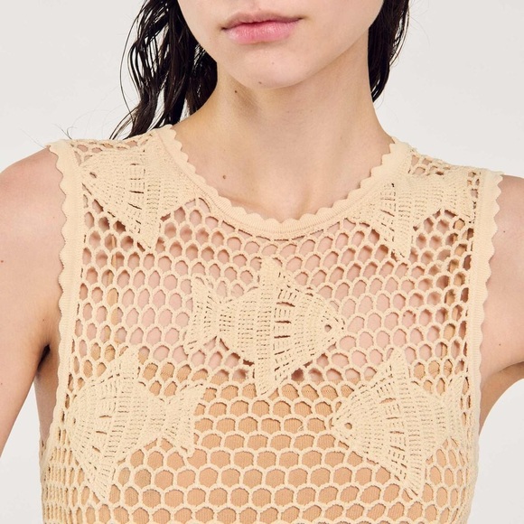 NWOT Sandro Fishy Crochet Dress—missing slip - Picture 2 of 4